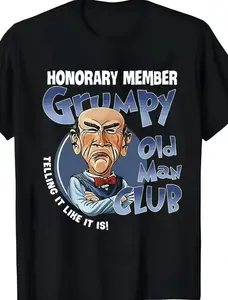 T-shirt, funny men's graphic tee, casual summer short-sleeve crew neck, letter print shirt, trendy streetwear top, #fyp #viral #ootd #funnytee