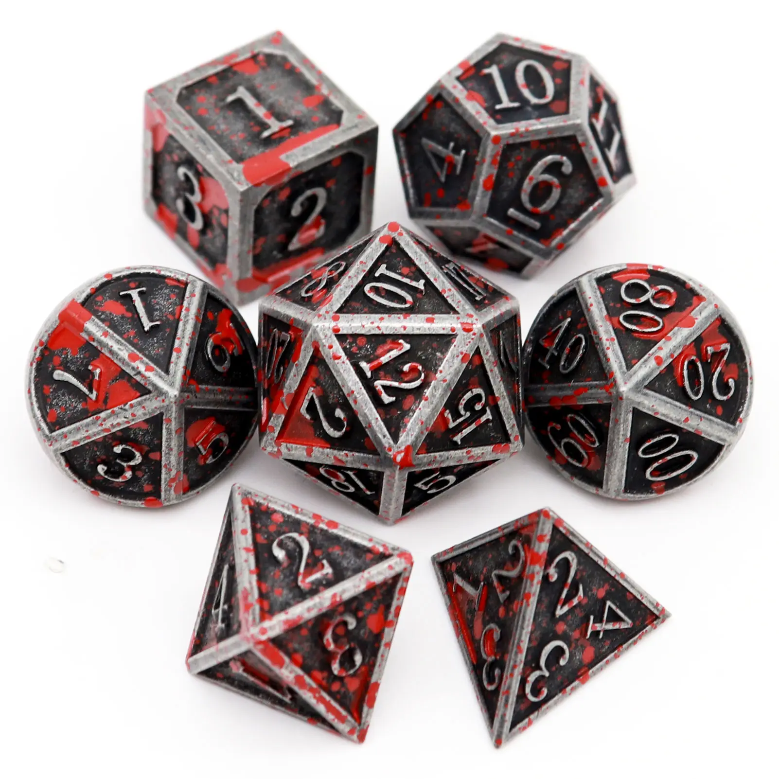 Haxtec DND Dice Set Metal D&D Dice for Dungeons and Dragons TTRPG Role Playing Game Dice DND Gamer Gifts Boad Game Accessories