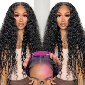 Gabrielle Hair Deep Wave Human Hair Glueless Pre Cut Natural Hair Wigs for Black Women 9x6 7x5 5x5 4x6 Ready to Wear Bleach Knots 180% Density Wig Curly#FallFreshness#outdoorfun