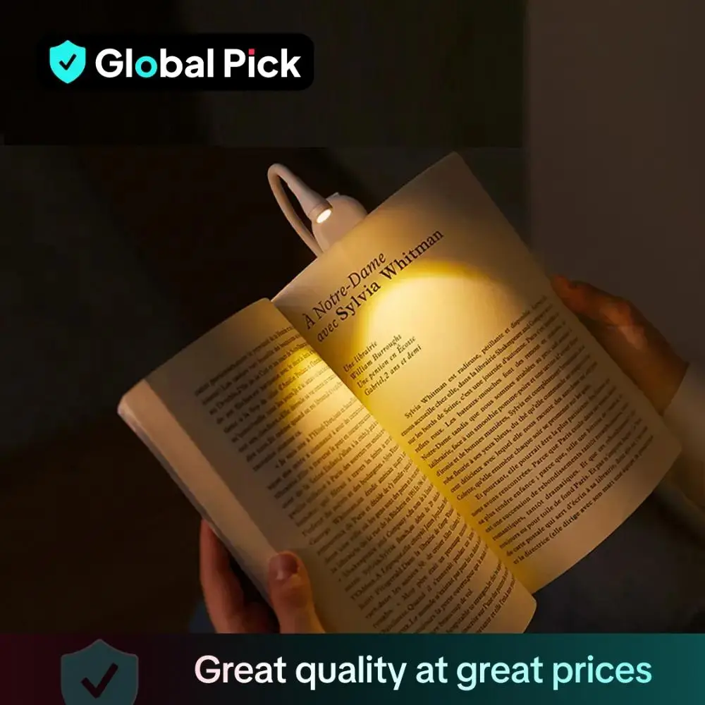 Portable Bookmark Light, Rechargeable LED Reading Light, Clip-on Reading Light, Bed Reading Eye Protective Light, Book Light