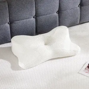 Textiles & Soft Furnishings Bedding Pillows Contour Neck Pillows with Breathable Pillowcase, Memory Foam Pillows for Side, Back