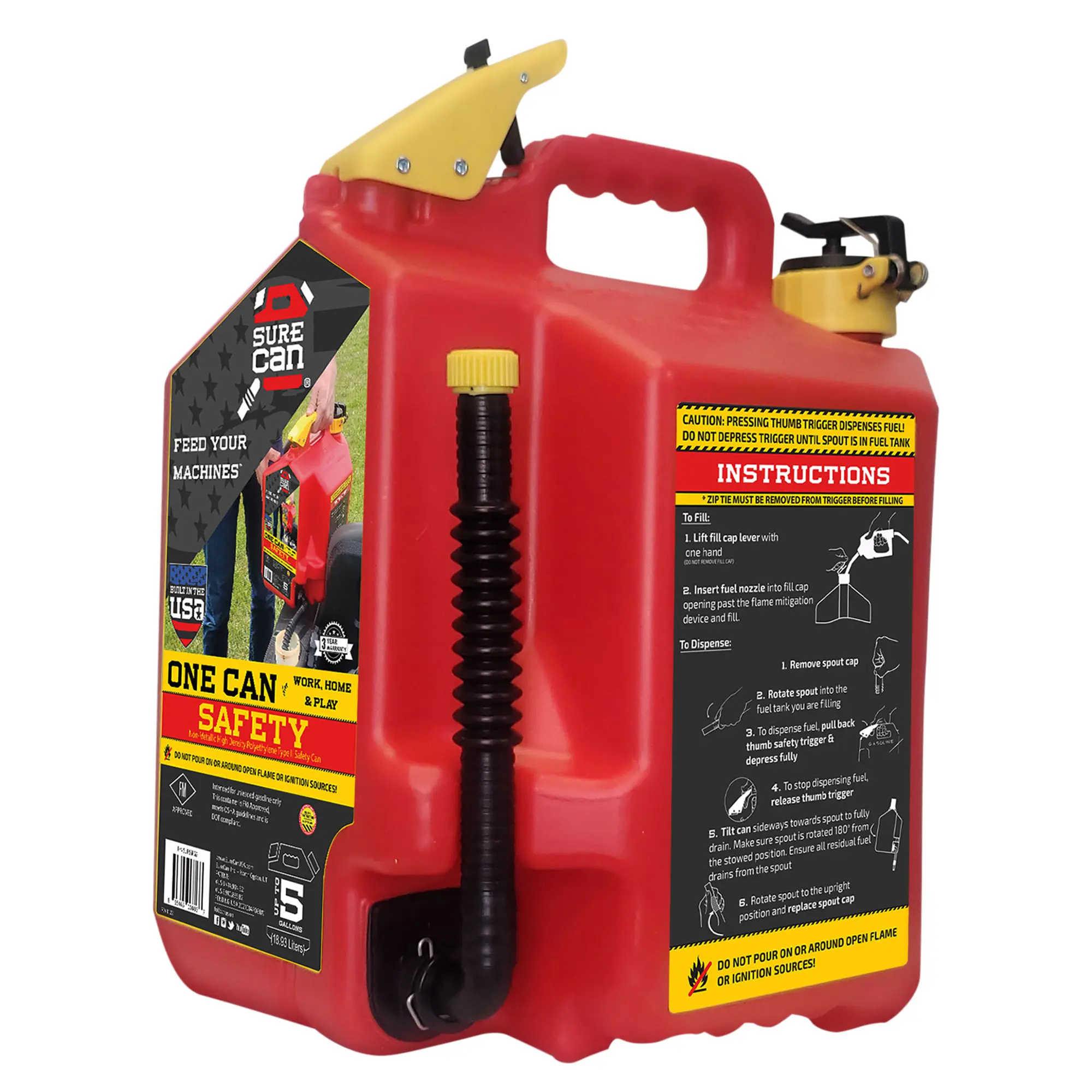 Surecan 5 Gallon Type-II Safety Can - with a Rotating Spout, Free