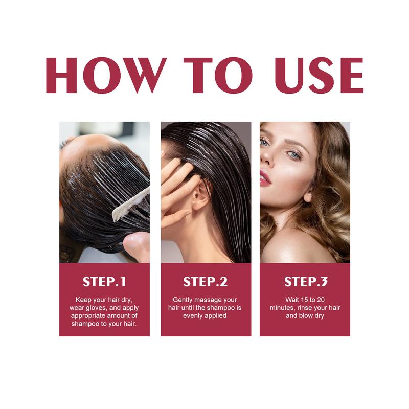 5-in-1 Silver Gray Hair Dye Shampoo, Instant Coloring in Minutes, Long-Lasting Herbal Formula, Unisex Hair Color Shampoo, 200ml