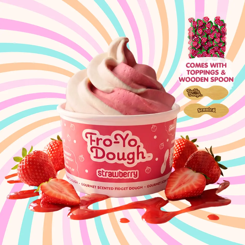 Fro-Yo Dough Scented Fidget Dough – Frozen Yogurt Sensory Slime Squishy Toy with Mix-Ins