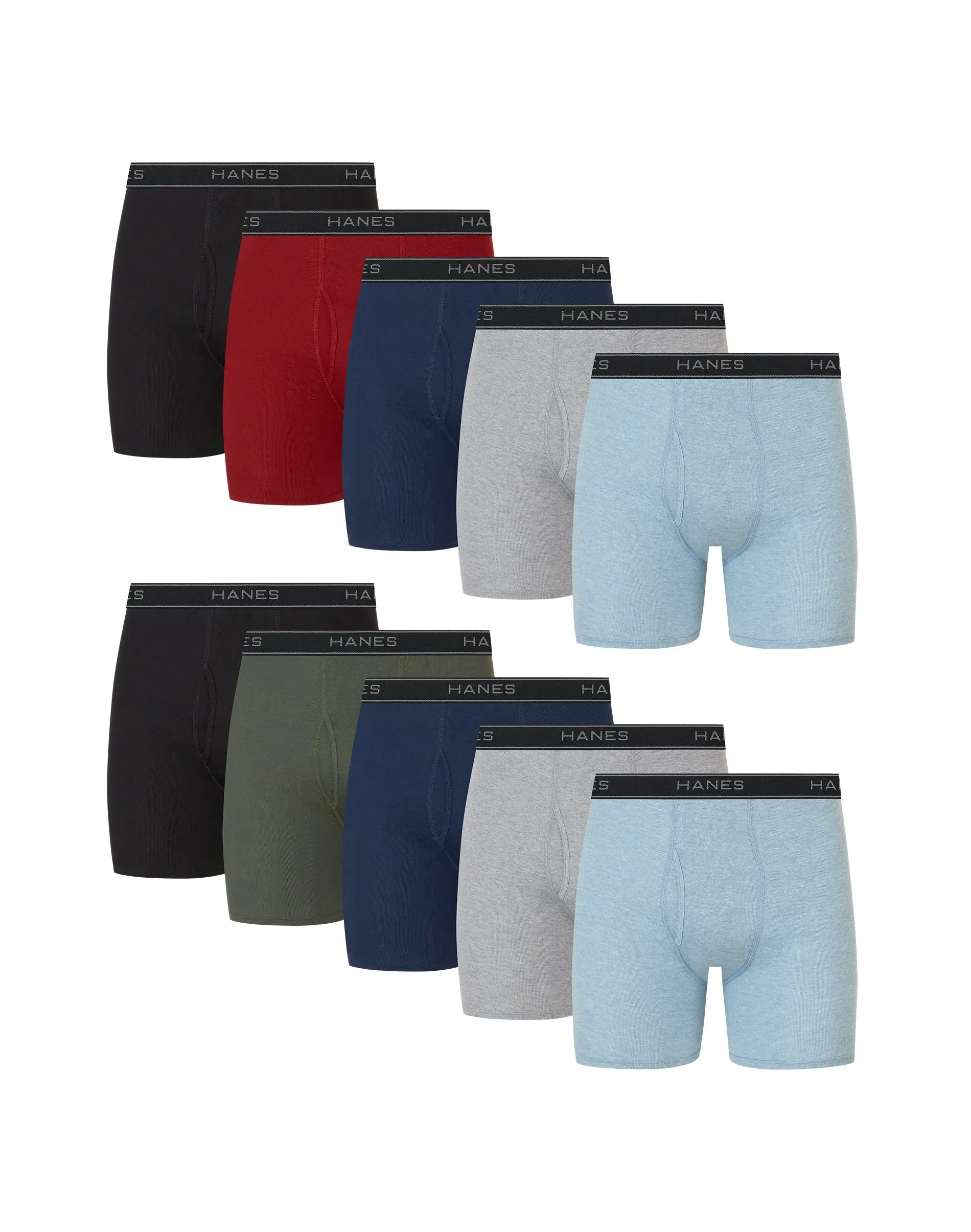 Hanes Men's Cotton Boxer Briefs 10-pack Underwear Multi Pack Comfortable Fit Soft Stretch Fabric Breathable 7349p0 Hanes Men's Cotton Boxer Briefs 10-pack Underwear Multi Pack Comfortable Fit Soft Stretch Fabric Breathable 7349p0