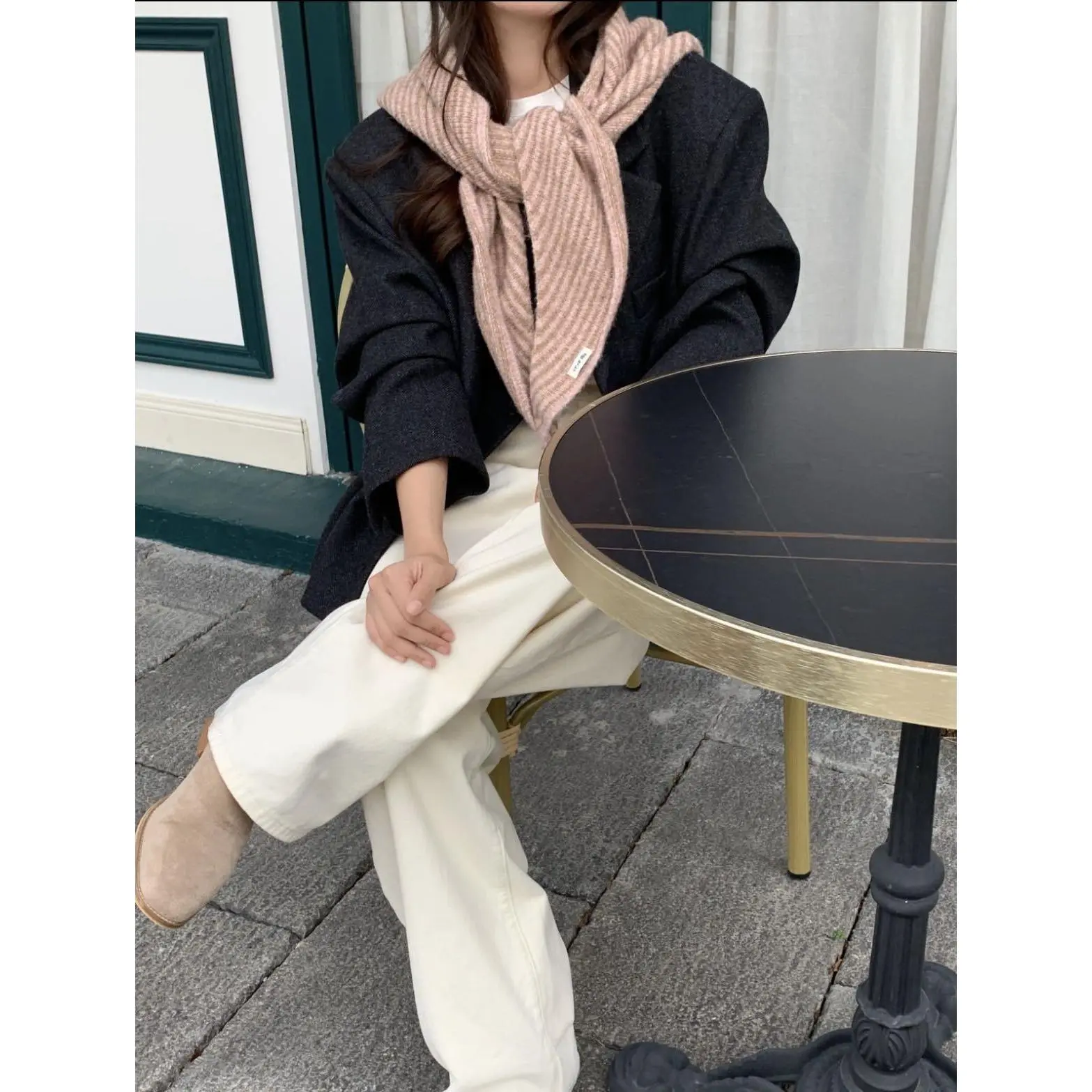 Korean quality blended shawl [lotus pink]