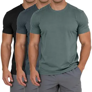 Eisctnd Men's Workout T-Shirt, Short Sleeve Slim Fit Quick Dry Crew Neck Moisture Wicking Top for Sports Gym Running Athletic