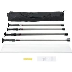 VEVOR Dust Barrier Poles, 12 Ft Poles with 4 Telescoping Poles, Carry Bag, and 32.8x13.12 Ft Plastic Film, for Interior Decoration and Painting ProjectsVEVOR Super Brand Day