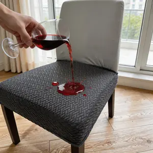 Removable Chair Covers (2/4/6-Piece Sets) — Minimalist-Style Stain-Resistant & Waterproof Chair Slipcovers; Washable Seat Protectors Suitable for Restaurants, Hotels, Offices, and Home Use