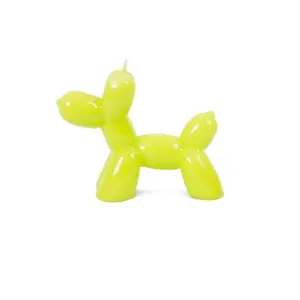 Lime Green Balloon Dog Candle