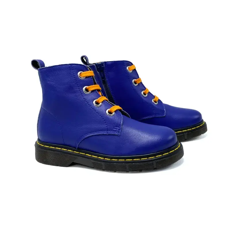 Confetti Blue Orange Combat Boot