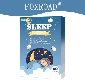 FOXROAD Sleep Patches for Adults - 60 Pack Natural Magnesium & Valerian Plant-Based Deep Sleep Support Patches with Melatonin Climate Pledge Friendly Healthcare Fitness