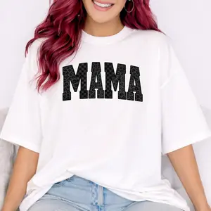 MAMA Distressed Varsity T-Shirt MAMA Distressed Varsity T-Shirt