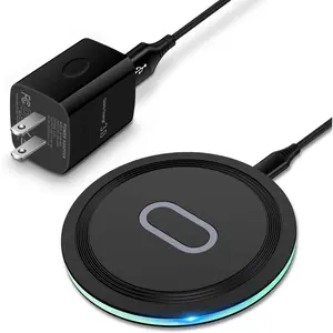F-CGR03  Wireless Charger Samsung Fast Charging Pad for Samsung Galaxy S25 Ultra/S24 FE/S23 Ultra/S22/S21/Z Flip 6 5,15W Wireless Charging Station Charger Mat and QC Adapter for Google Pixel 9 8a 7a 8 7 Pro
