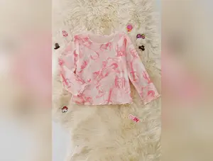 Pink Cow Skull Girls Western Printed Mesh Top