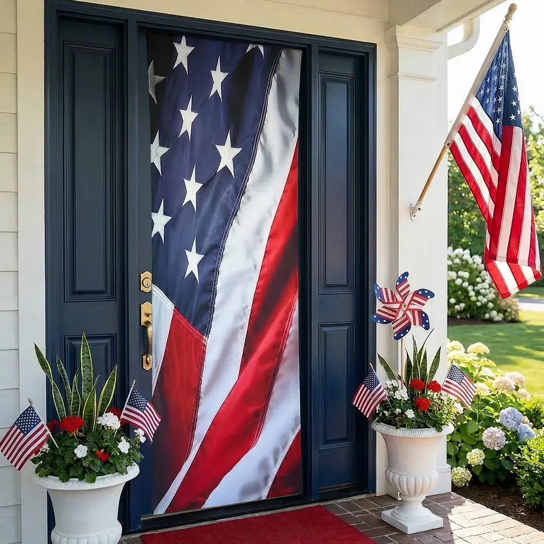 "Red, White & Welcome" Door Sleeve
