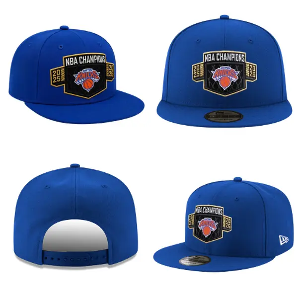 New Era New York Knicks 2026 NBA Champions 9FIFTY Snapback Hat – Royal Blue Flat Brim Adjustable Cap, Limited Edition Basketball Streetwear