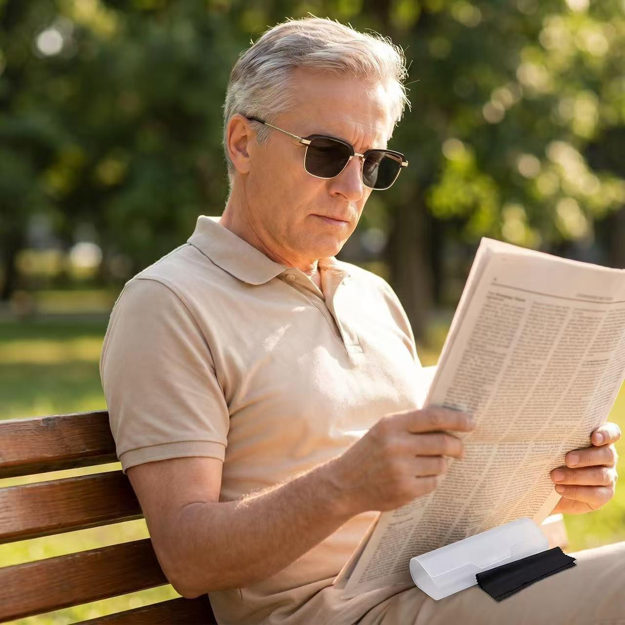 Smart Auto‑Focus Presbyopic Glasses, Dual Blue Light & UV Protection Reading Eyewear, Anti‑Fatigue All‑Day Wear Glasses for Seniors, Ideal for Home Use, Road Trips & Daily Tasks, Portable with Storage Case, Thoughtful Gift for Elderly Family Members