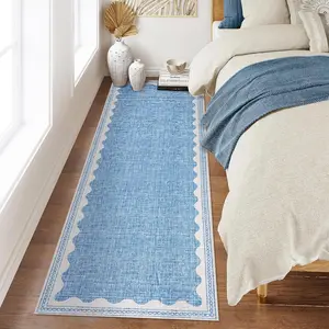 Rubber-backed Long Carpet Mat, Foldable Design Non-slip Soft Foldable Rug, Boho Runner Rug, Perfect for Narrow Spaces, Contemporary Style Universal Setting