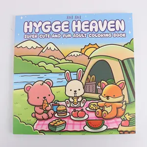 Cute Outdoor Camping Coloring Book, Adorable Animal Picnic Illustrations, Adult Stress Relief Creative Doodle Album, Hb-001 Model