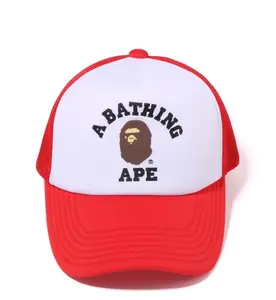 Bape College Trucker Hat Red