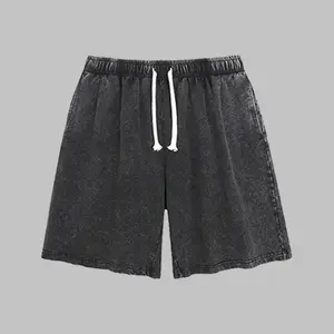 Mens Shorts Athletic Vintage Short Acid Washed Shorts Cotton Heavyweight Elastic Waist Streetwear Athletic Sweat Shorts Acid Washed Cotton Elastic Waist Drawstring Gym Workout Jogger Pants with Pocketsr