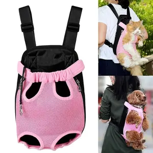 Adjustable Dog Backpack Carrier, Soft Wearable Puppy Chest Carry, Legs Out Sling Travel Bag for Small Medium Dogs, Hiking Camping