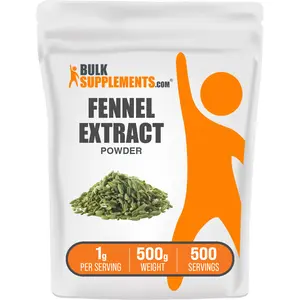 BulkSupplements Fennel Extract Powder - Dietary Supplements - Edible - Fitness - Fennel Seed - Natural Antioxidants - 100g-1kg - 1g per Serving