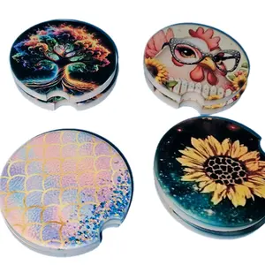 Daily use Sandstone and Neoprene Car Coasters