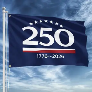 1pc 3x5ft Double-sided Flag 250th Anniversary 1776-2026 Handheld Flag USA Patriotic Flag with Stars for 4th of July Independence Day Celebration Decor