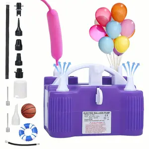 Balloon Pump Triple Inflating Ports 3-in-1 Electric Air Pump for Inflatables And Balloons, Balloon Inflator for 260q Foil Latex Balloons, Inflator Deflator for Swimming Rings Air Mattress