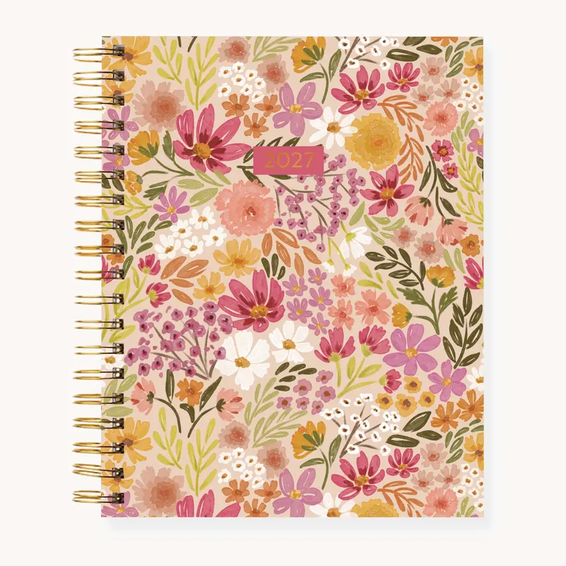 2027 Planner, January-December | Office Stationery Supplies, 12-Month Coverage, Monthly & Weekly Calendars, Coloring Pages, Note Pages, Stickers, Built-in Folder, Soft Touch Hardcover, 8.5x11" or 7x9" Sizes