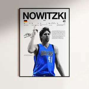 Dirk Nowitzki Poster,  Wall Print, Basketball ,  Poster Print, Sports Decor, Dallas Mavericks Poster,  Gift