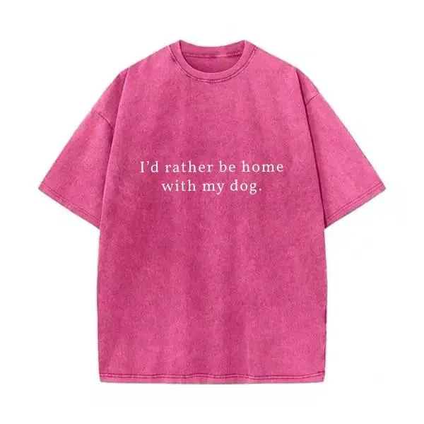 I’d Rather Be Home With My Dog Sweatshirt, Cozy Dog Lover Pullover, Dog Mom & Dog Mama Sweater, Soft Casual Long Sleeve Top, Warm Everyday Loungewear, Cute Gift For Mom Best Friend Bff Pet Owners