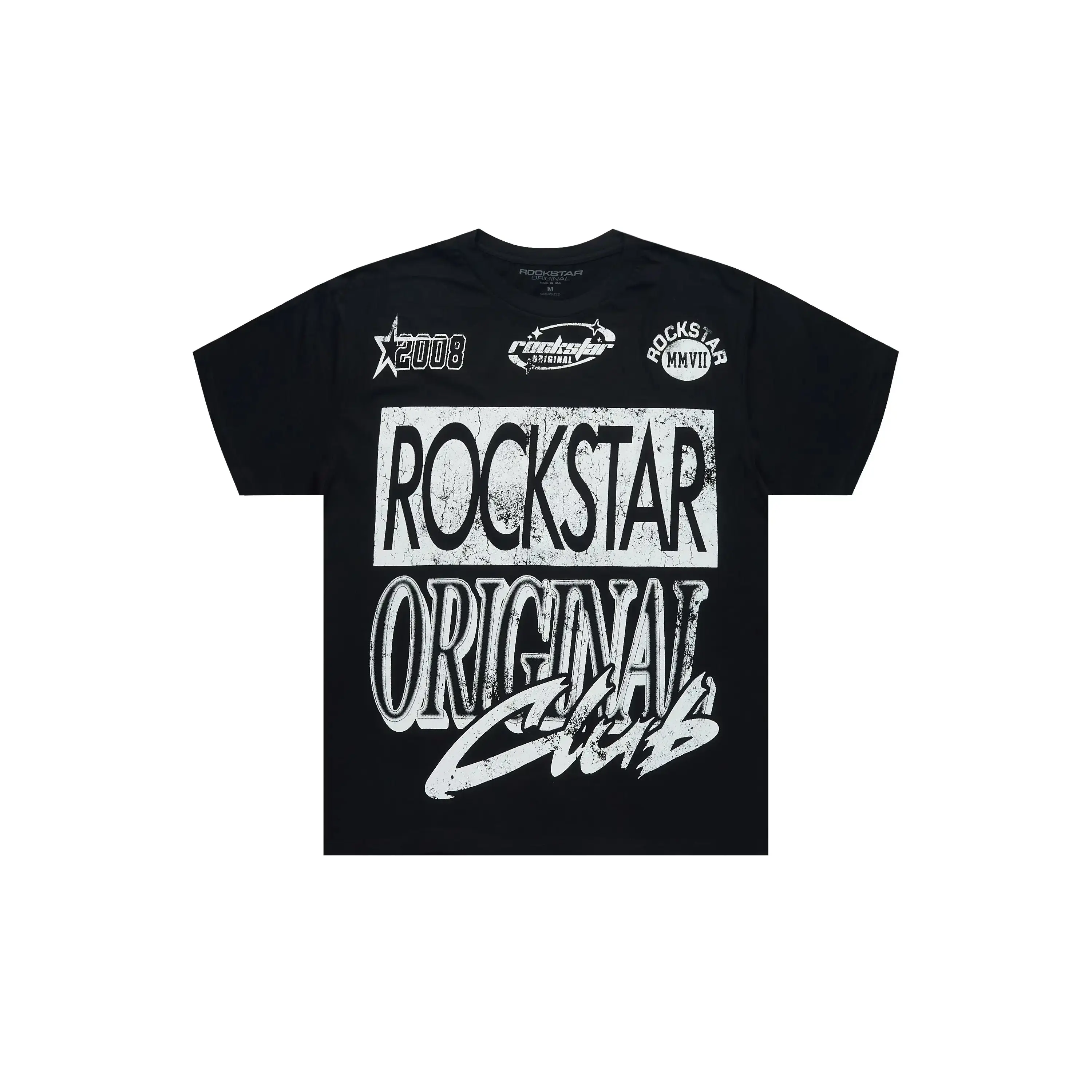 Rylok Black/White Oversized Graphic T-Shirt