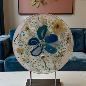 High-quality Resin Tray Artwork design in 3D. Excellent elegant colors with crystals, ready for Display in any room