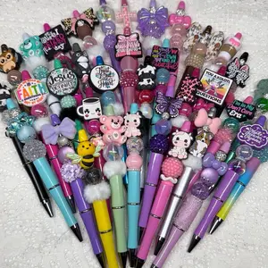 Beaded Pens with Adorable Themed Designs in Various Colors for Unique Writing Experience