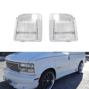 2pcs Clear Lens Chrome Side Corner lamps Lights For 1995 1996 1997 1998 1999 2000 2001 2002 2003 2004 2005 Chevrolet Astro GMC Safari,Replace OEM 16524076, 16524075, GM2551139, GM2550139