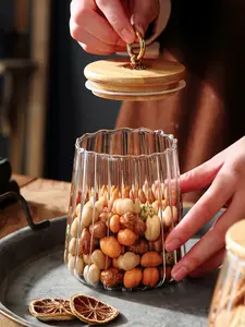 Artistic Glass Container With Lid