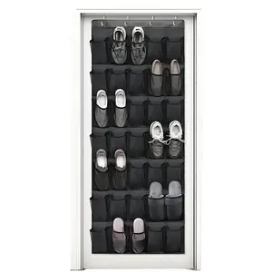 Door-Hanging Shoe Organizer Bag, Multi-Layer Footwear Rack, Non-Woven Closet Hanging Bag, Space-Saving Home Storage Solution for Small Apartments, Hangable