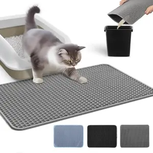 Cat Litter Mat Water Urine Proof Double Layer Pet Foldable Cat Litter Trapping Pet Carpet Bed Pads For Cats Pet Clean Supplies 30X45CM mat