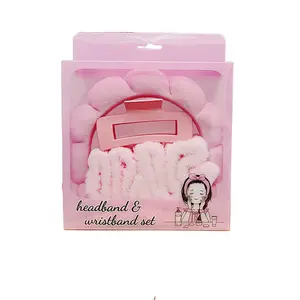 Women's 5-Piece Makeup Headband and Wrist Washband Set for Face Washing Ideal for Mother's Day or as Teen Gift