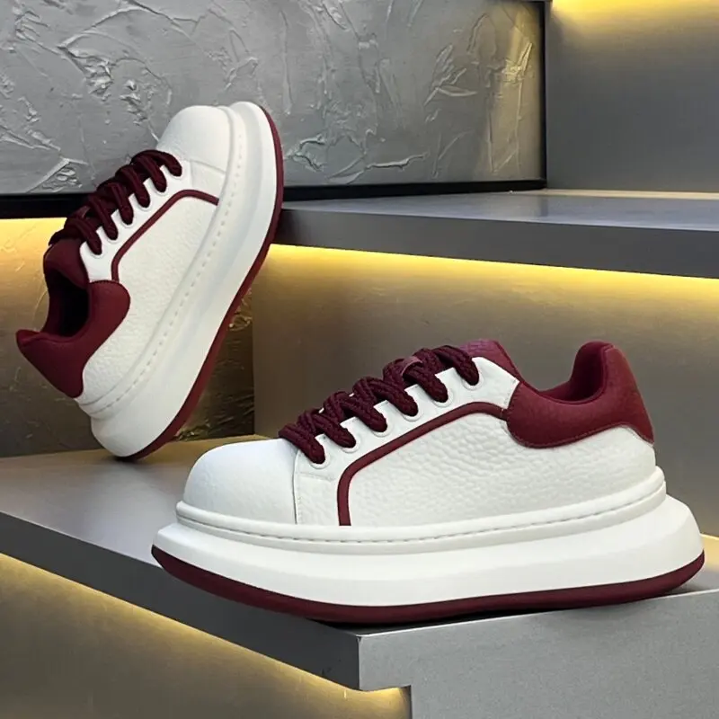 Trendy Thick Sole Platform Sneakers for Men Non‑Slip Wear‑Resistant Breathable Casual Shoes Comfortable Cushioned Daily Walking Street Footwear