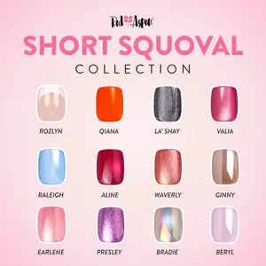 Red Aspen Acrylic Short Squoval Press On Nails for a Salon-Quality Manicure at Home