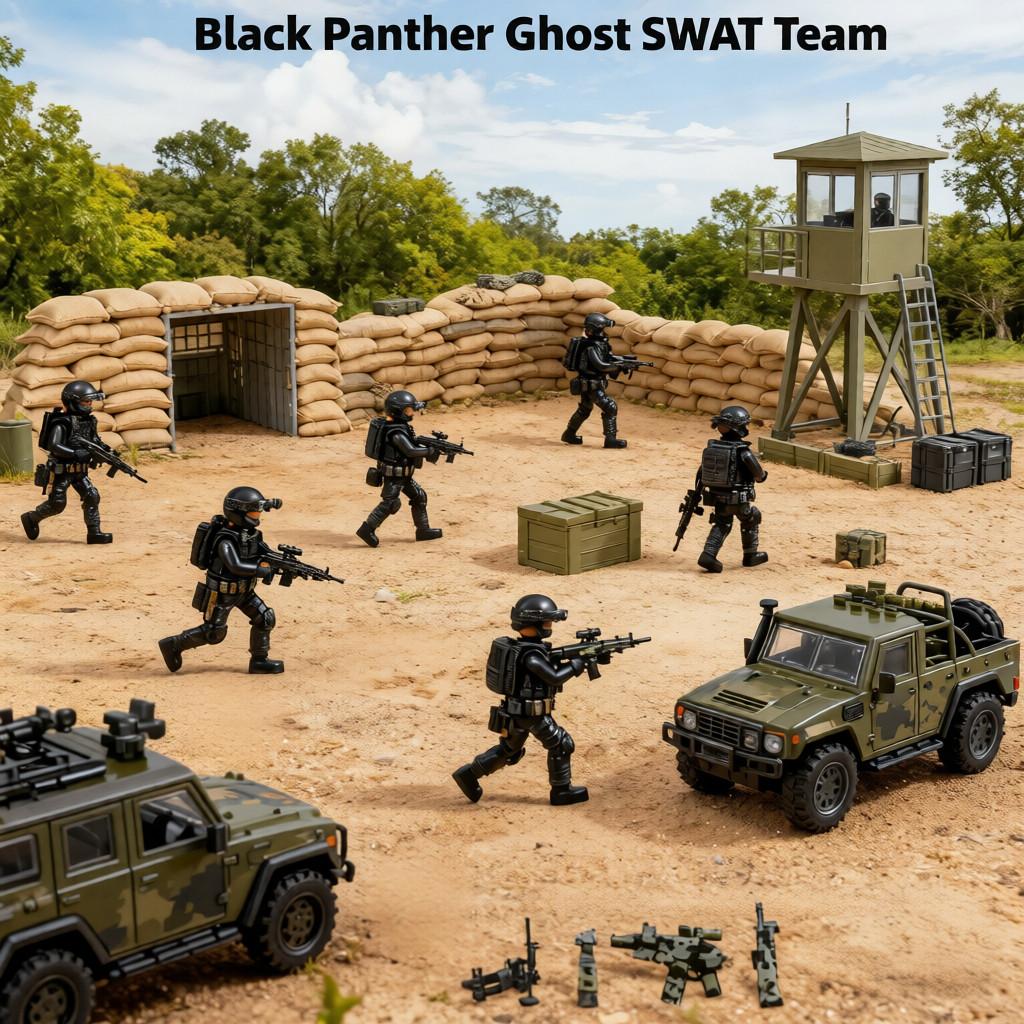 6 PCS Compatible Building Blocks Military Set - Special Forces Commando Minifigures, Small Bricks Army STEM Toy for Kids, Action Figures Gift for Boys