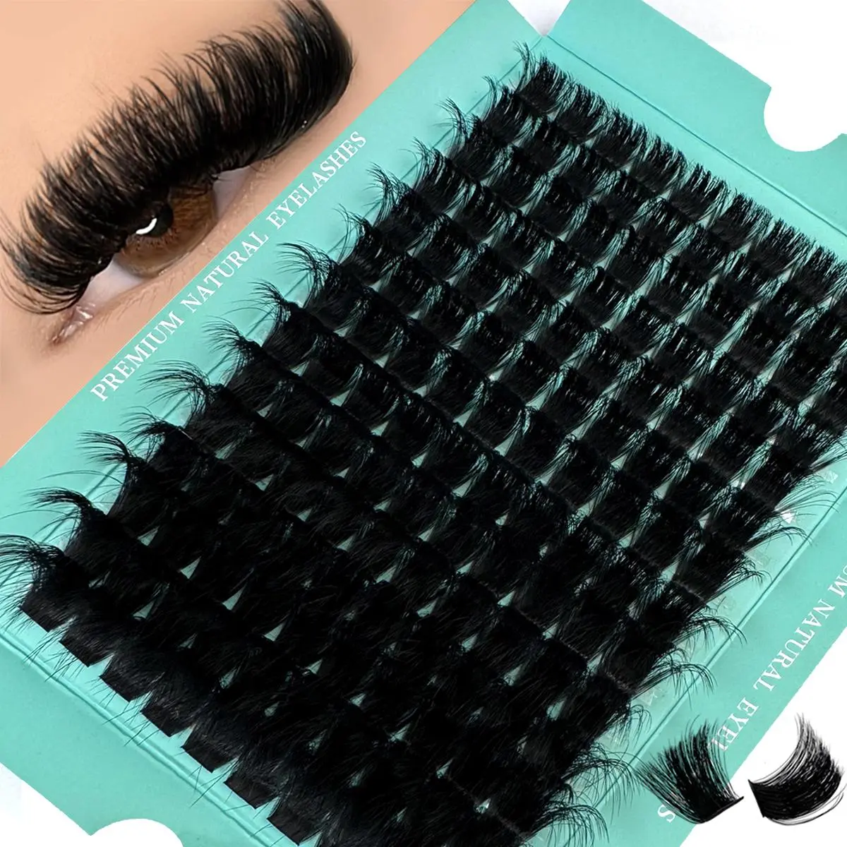 Mixed-Length Individual Synthetic Lightweight Fluffy False Eyelashes, Volumized false eyelashes, 1 Box Natural Look Eyelash Extensions, Self-Grafting D Curl Finish Eyelashes, DIY Volume Eye Makeup False Eyelashes, Cosmetics