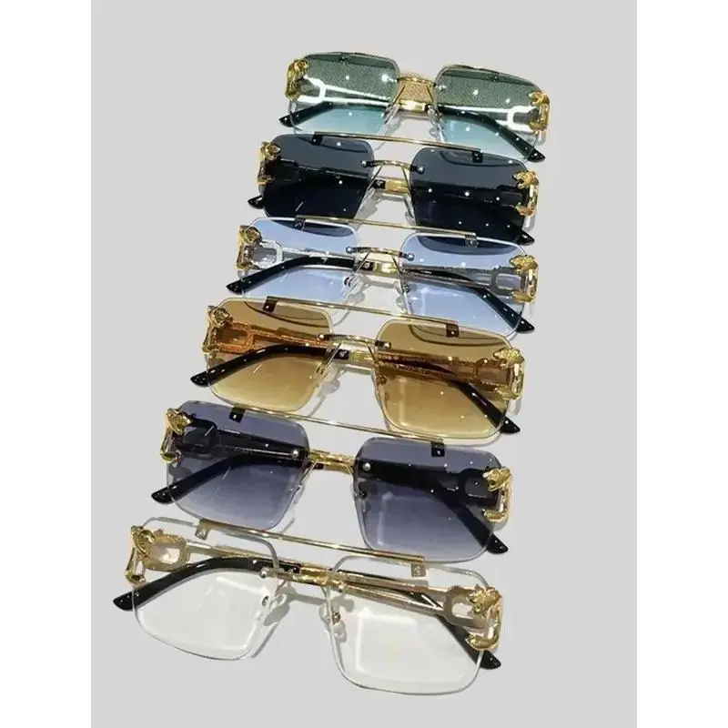 Retro Rectangle Sunglasses 6 Pack UV400 Protection Classic Style Unisex 6-Pack Vintage Sunglasses Retro Rectangle Frames with UV400  main image 3