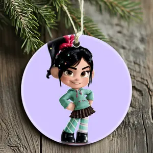 Christmas Ornaments Vanellope Wreck It Ralph Ralph Breaks The Internet Vanellope Decor Gift For Friends Birthday Acrylic Circle