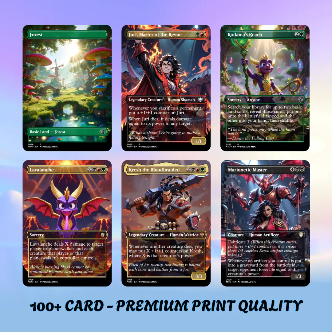 Proxy Commander Deck  Spyro the Dragon  Full 100 Card Deck  Ready to  Play Dragon Commander  Cute Fantasy Art  Perfect Gift - TikTok Shop