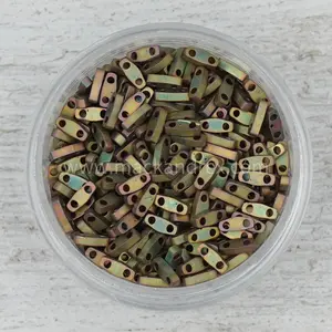 2035 Antique Bronze - Quarter Tila Beads